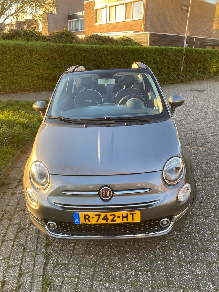 Fiat 500C 1.2 69pk 2016 Grijs Cabrio, Voorwielaandrijving, Stof, 4 cilinders, Cabriolet