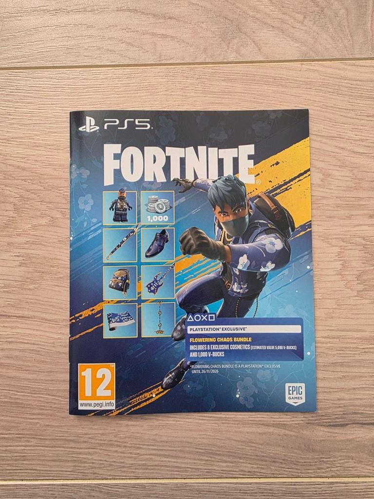 Fortnite Flowering Chaos Bundle PS5 (code), Ophalen of Verzenden, Nieuw