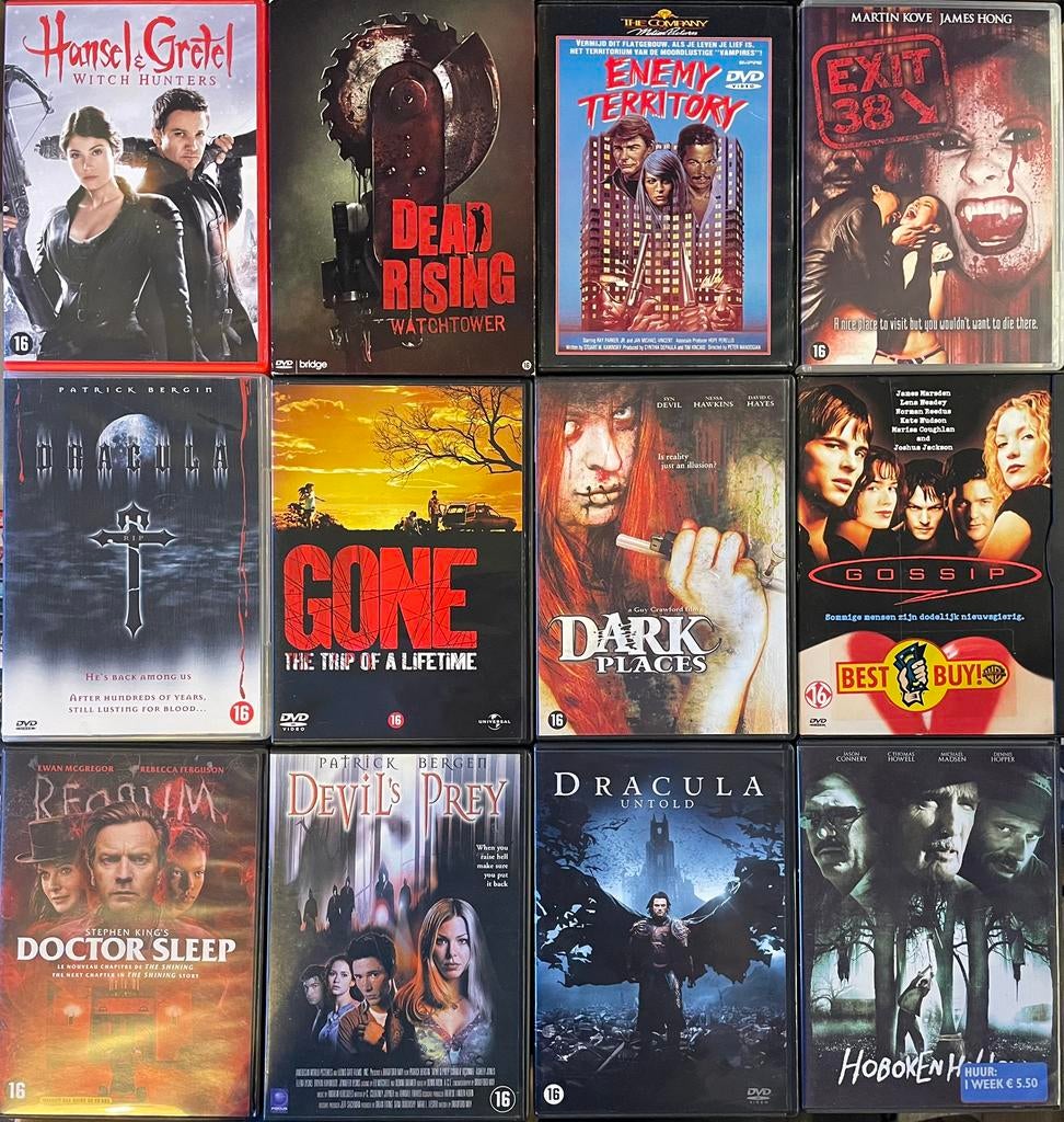 Horror dvd’s – 4 halen = 3 betalen, Cd's en Dvd's, Dvd's | Horror, Zo goed als nieuw, Overige genres, Vanaf 16 jaar, Ophalen of Verzenden