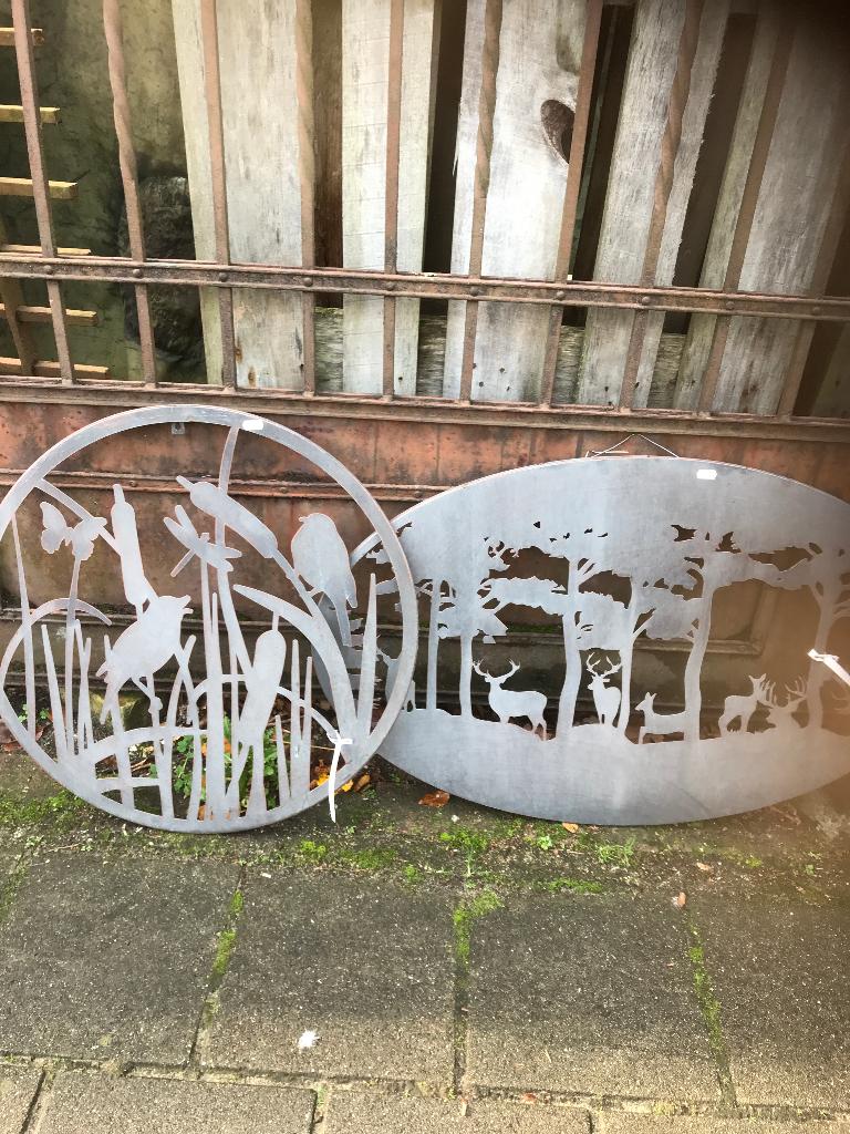 Tuinscherm/trellis m hert ornament Ook: "De Evenaar" Eemnes, Tuin en Terras, Ophalen, Nieuw