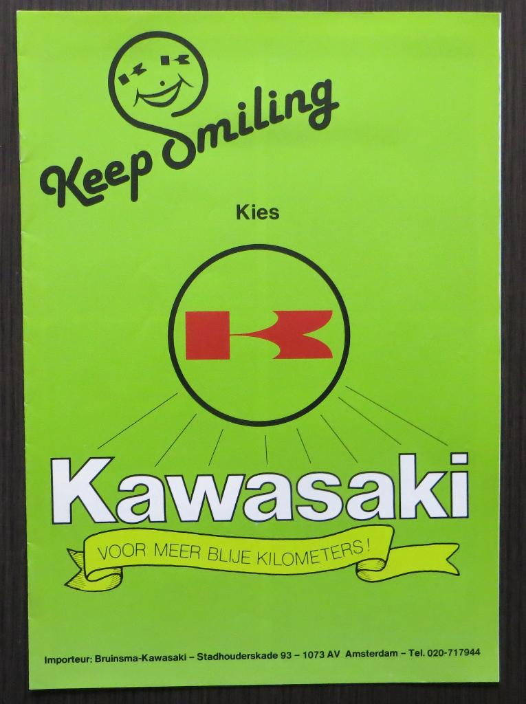 Folder Kawasaki 1981 Modelprogramma - 12 blz (Nederlands), Motoren, Verzenden, Kawasaki