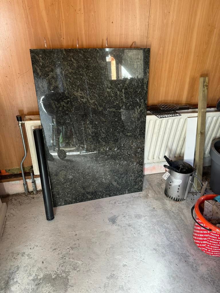 Marmer tafelblad plus poot, Huis en Inrichting, Ophalen, Overige materialen, Zo goed als nieuw, 75 cm of meer