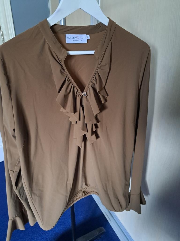 HELENA HART BLOUSE MAAT L, Kleding | Dames, Verzenden, Zo goed als nieuw, Maat 38/40 (M), Bruin