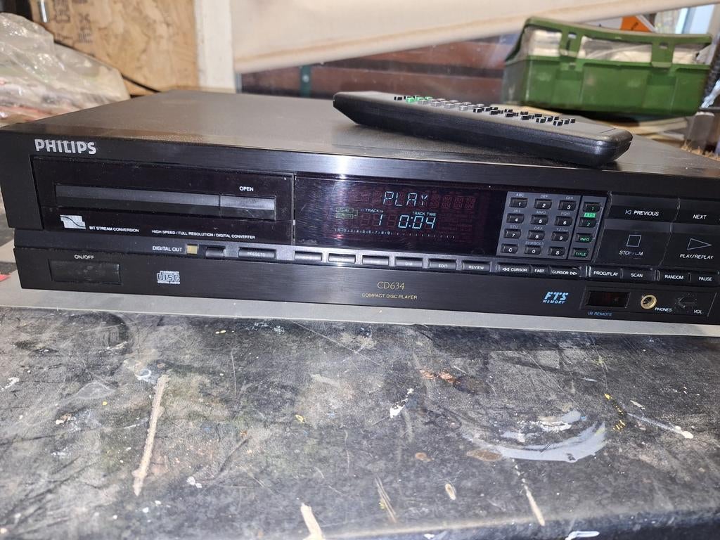 Philips  TOP CDspeler CD 634 - Inclusief afstandsbediening, Ophalen of Verzenden, Gebruikt, Philips