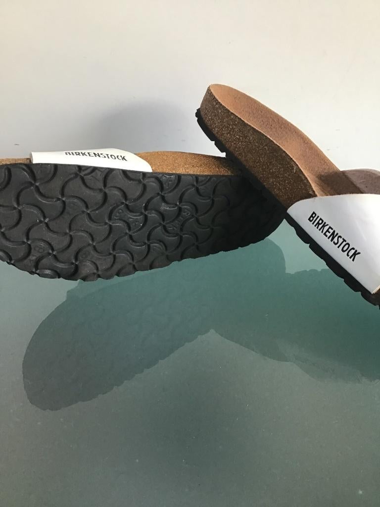Birkenstock Madrid wit 36 slippers | Gratis verzenden, Slippers, Verzenden, Wit, Zo goed als nieuw