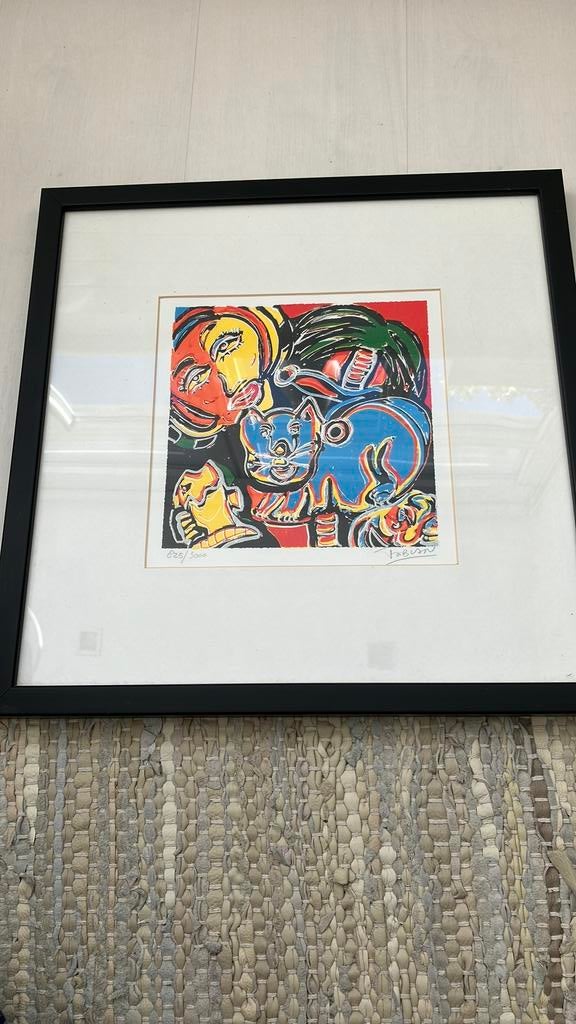 Zeefdruk in lijst Fabian NIET bieden is al spotgoedkoop, Ophalen