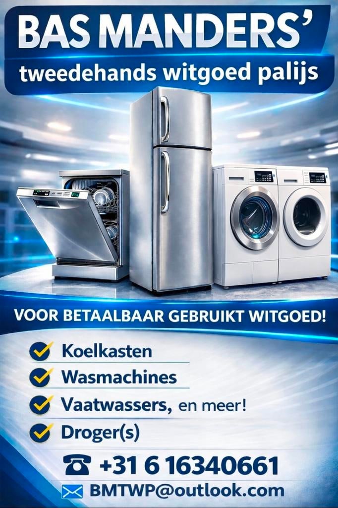 In- en verkoop Tweedehands, (jong)gebruikt witgoed, Ophalen of Verzenden