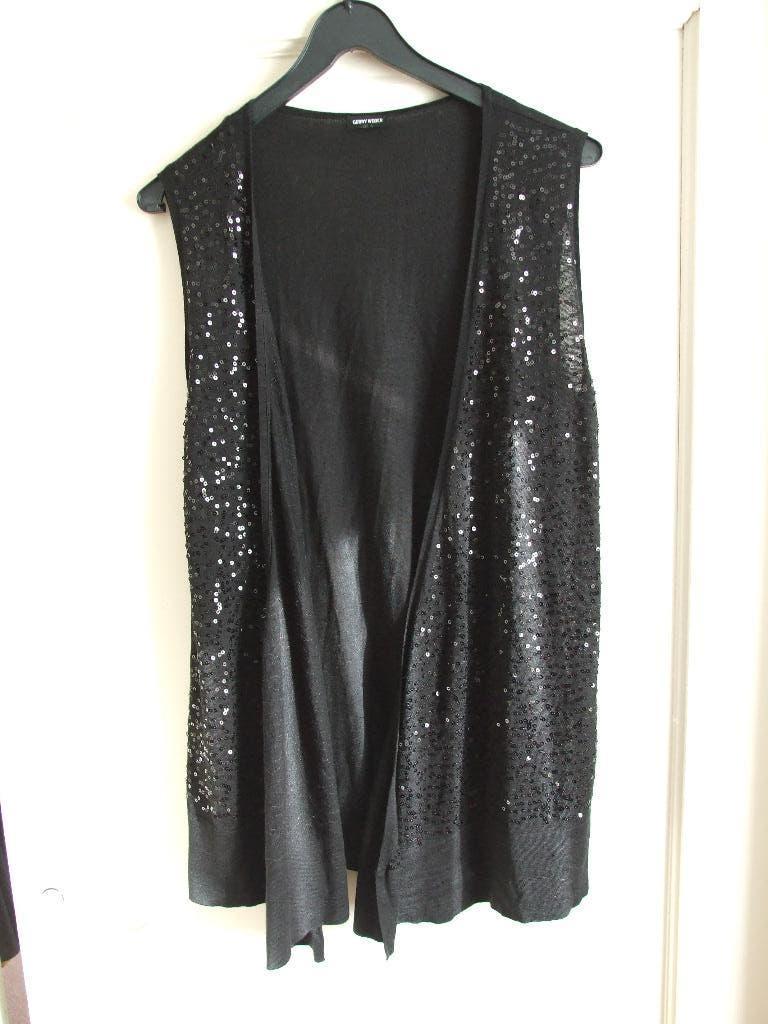 Gerry Weber zwart vestje mouwloos met pailletjes 40, Maat 38/40 (M), Zwart, Nieuw, Ophalen of Verzenden