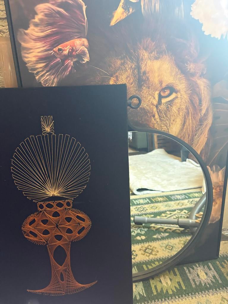 Unieke handgemaakte wanddecoratie: Draadkunst boom, Ophalen of Verzenden, Zo goed als nieuw