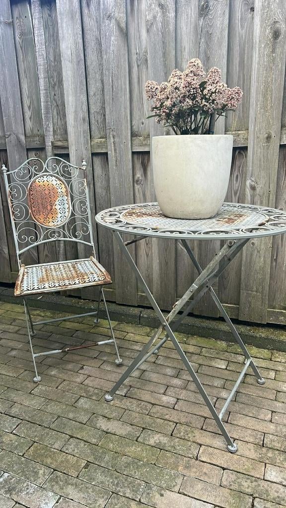 Brocante bistro tuinset, Overige materialen, Gebruikt, Tuinset, Ophalen