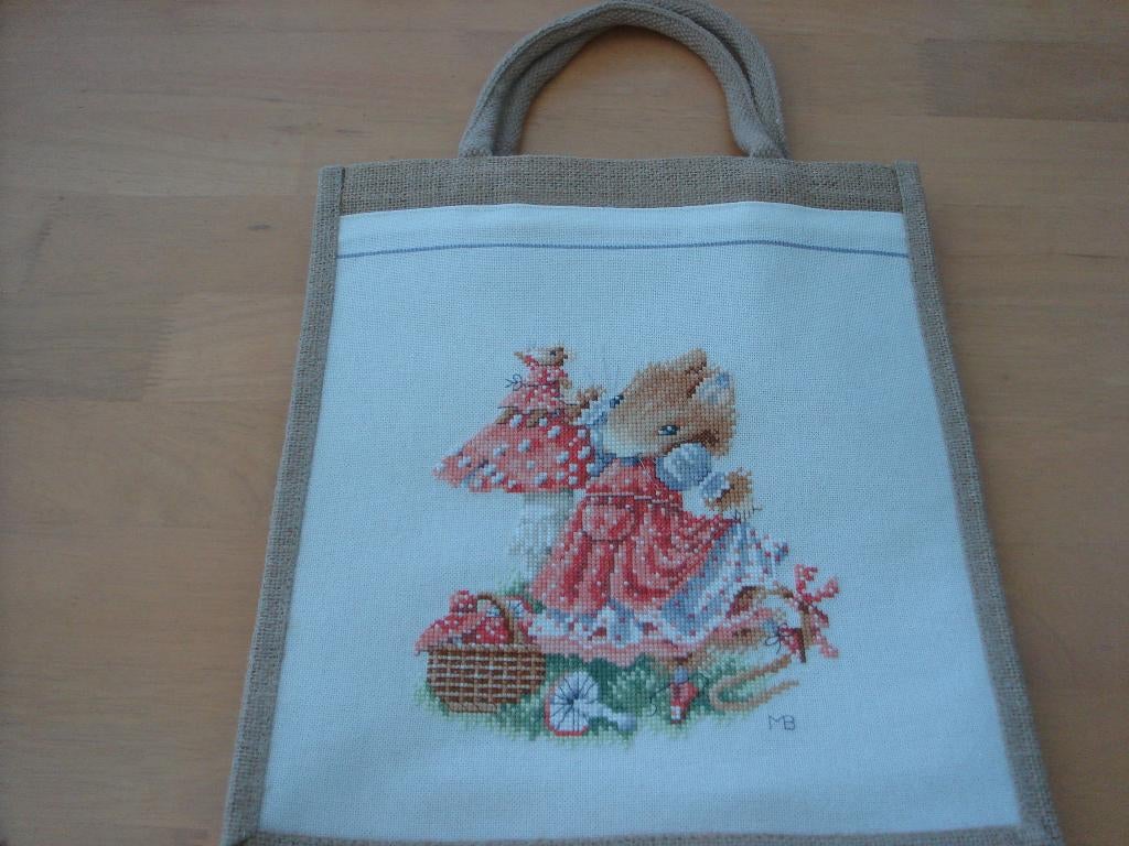 Vera Muis Jute Tas, Hobby en Vrije tijd, Borduren en Borduurmachines, Ophalen of Verzenden, Nieuw, Handborduren, Borduurpakket