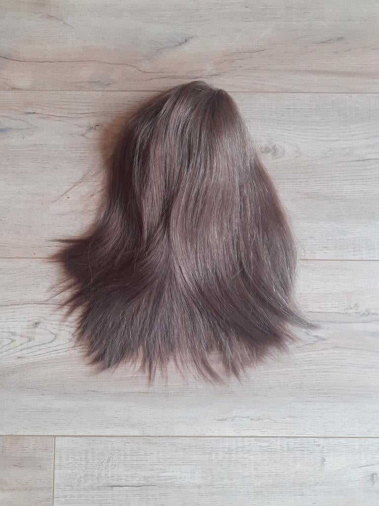 Halve pruik echt haar donker blond/bruin 45cm, Sieraden, Tassen en Uiterlijk, Uiterlijk | Haarverzorging, Ophalen of Verzenden