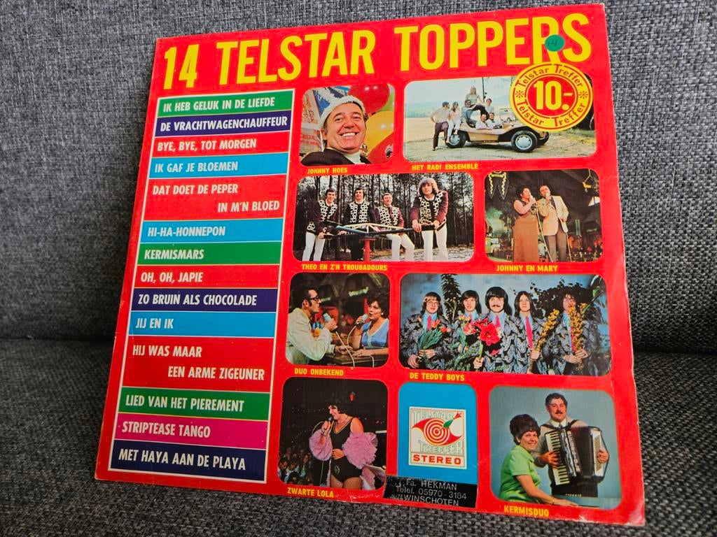 14 Telstar Piraten Toppers - Originele Versies LP, Ophalen of Verzenden, Gebruikt, 12 inch, Levenslied of Smartlap