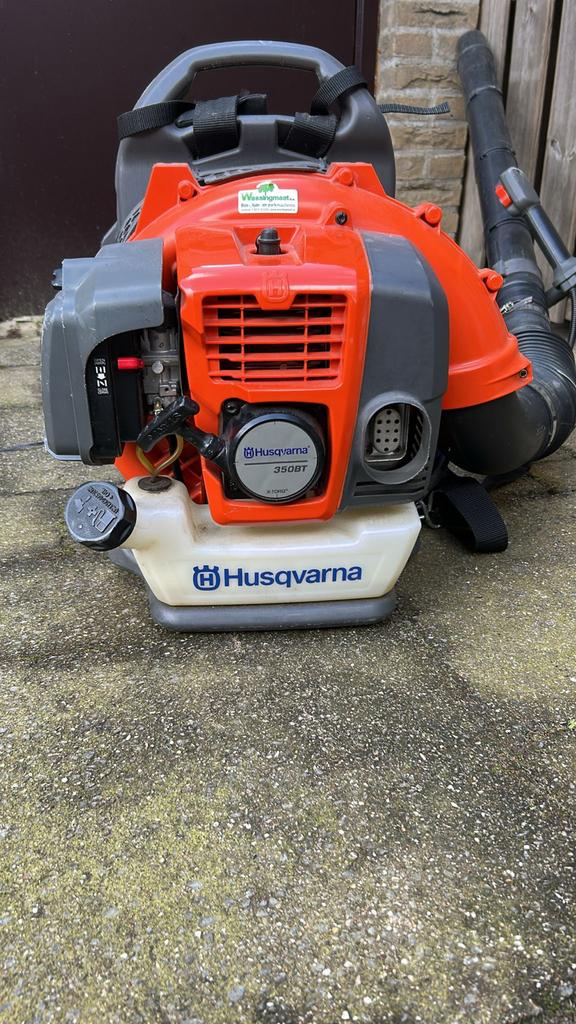 Husqvarna 350BT bladblazer, Tuin en Terras, Bladblazers, Ophalen of Verzenden, Gebruikt, Benzine, Ruggedragen