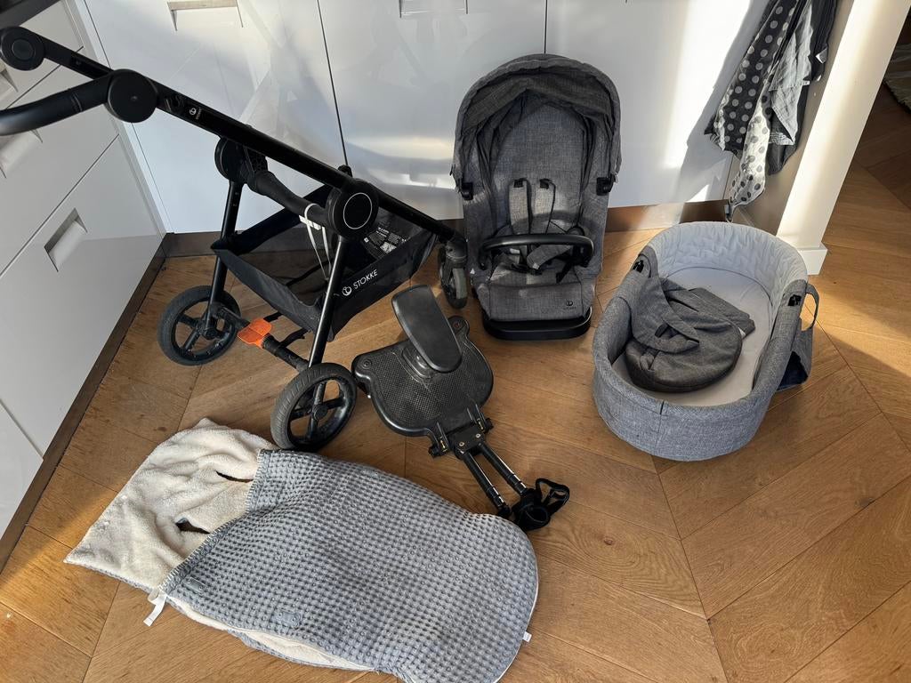 Stokke kinderwagen, Kinderen en Baby's, Kinderwagens en Combinaties, Gebruikt, Verstelbare duwstang, Combiwagen, Ophalen