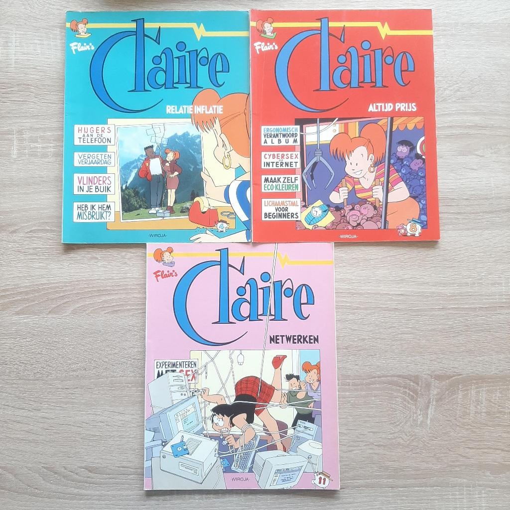 3 stripboeken Flair's Claire in NIEUW staat!, Meerdere stripboeken, Verzenden, Zo goed als nieuw, WiRoJA's