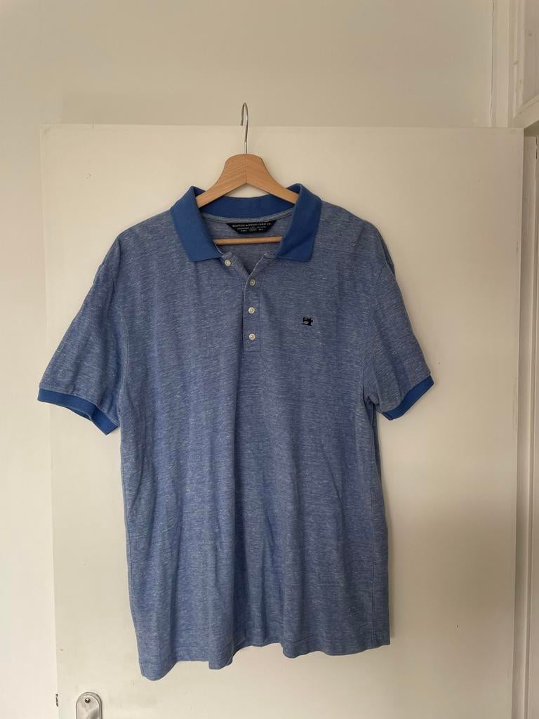 Scotch & Soda Polo Shirt - Blauw - Maat L, Ophalen of Verzenden, Gedragen, Maat 52/54 (L), Blauw