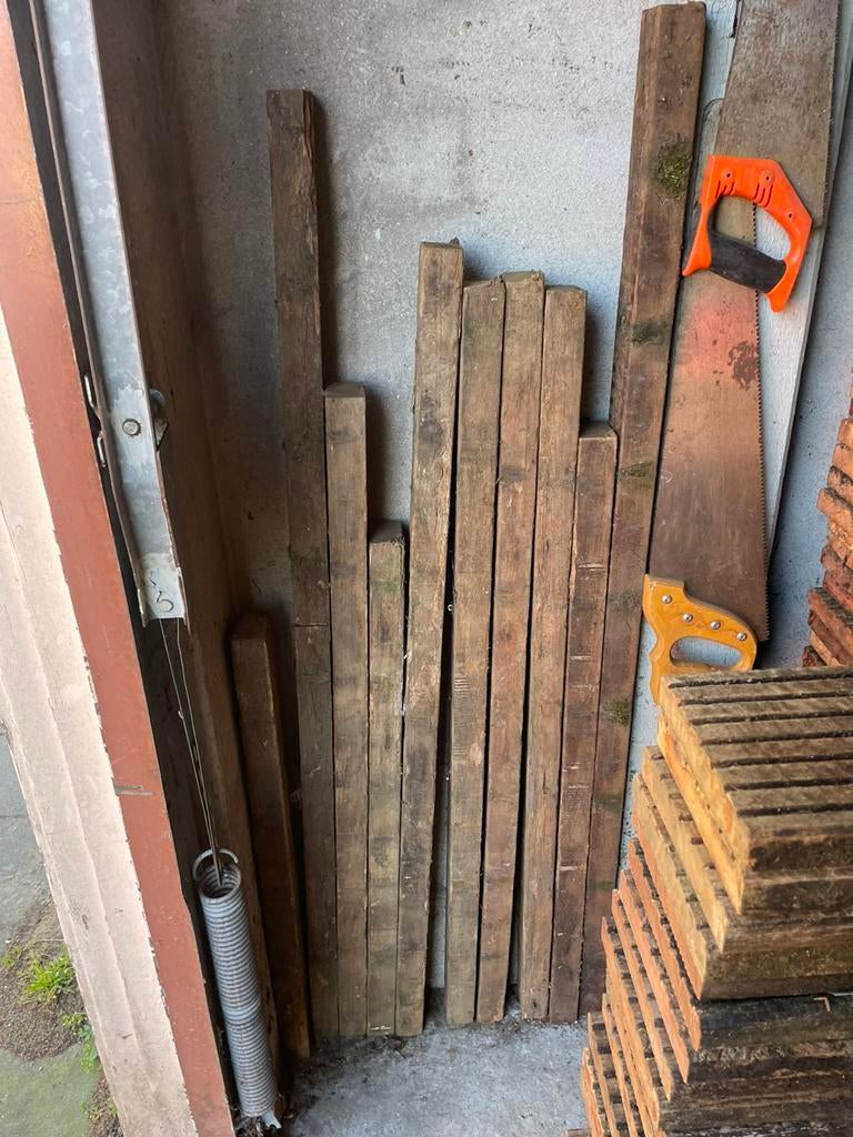 Hardhouten Azobe regelbalken 70 x 45 en 90 x 45 mm, Ophalen, Gebruikt, Hardhout, 180 tot 250 cm