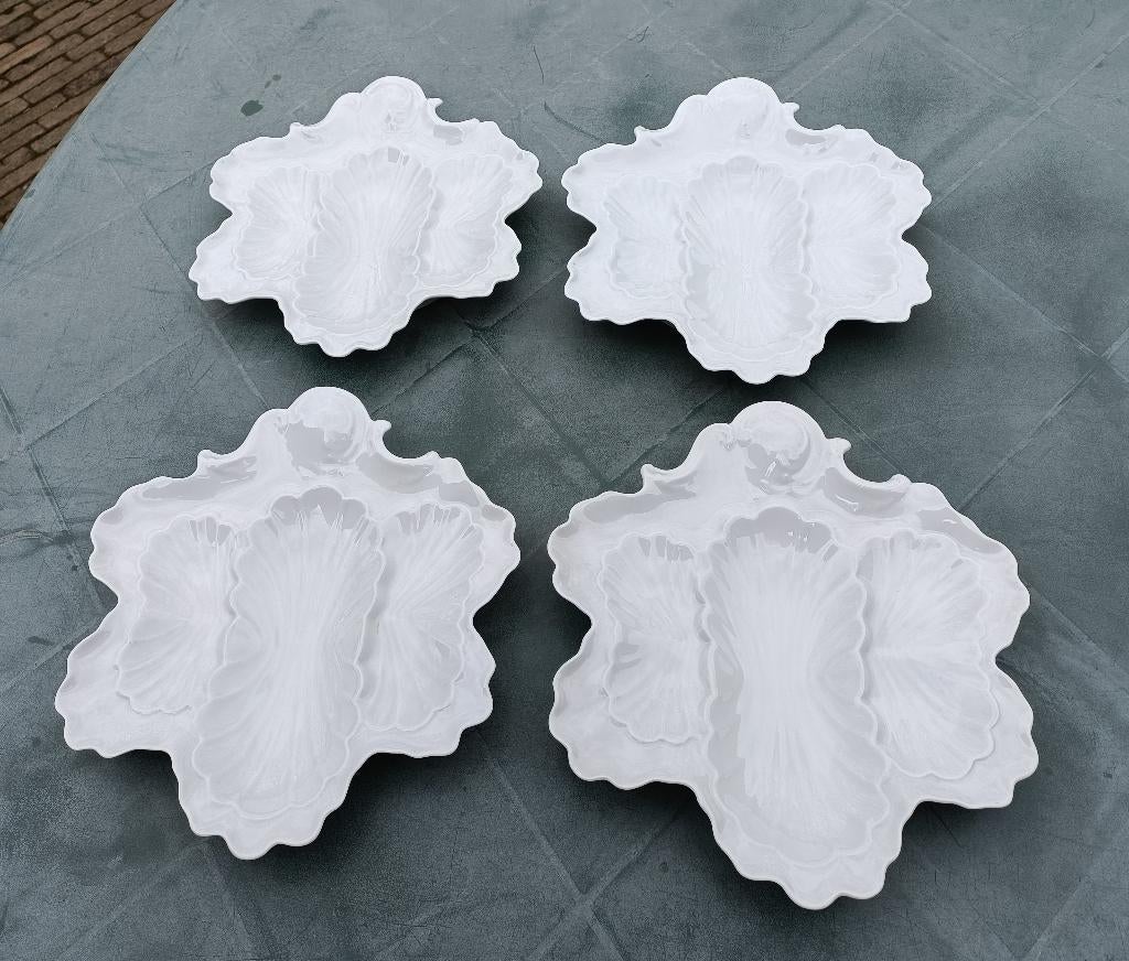 SA LIMOGES CASTEL FRANCE groente bord, schaal Jugendstill, Ophalen of Verzenden