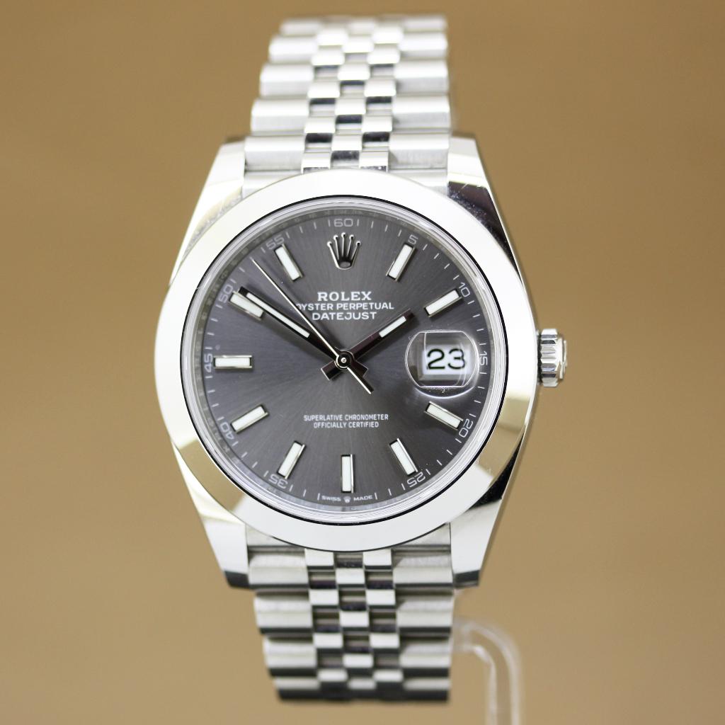 Rolex Datejust 41 126300 Dark Rhodium Jubilee, Staal, Polshorloge, Ophalen of Verzenden, Zo goed als nieuw