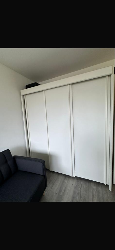 Grote schuifdeurkast, wit, Huis en Inrichting, Kasten | Kledingkasten, Ophalen, Overige materialen, Gebruikt, 200 cm of meer