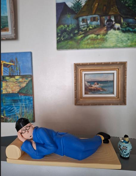 Kuifje in de opiumhol handgeschilderd 30cm., Ophalen of Verzenden, Nieuw, Overige typen