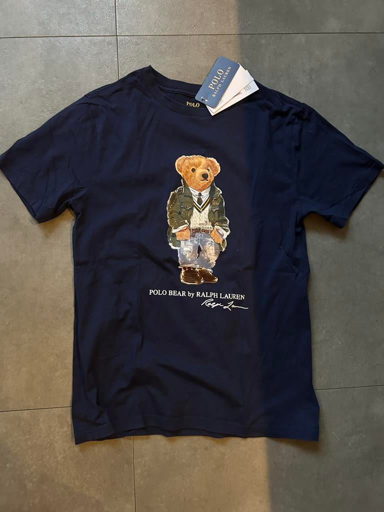 Ralph Lauren Polo Bear T-shirt - Donkerblauw - Kindermaat M, Ophalen of Verzenden, Zo goed als nieuw, Jongen of Meisje