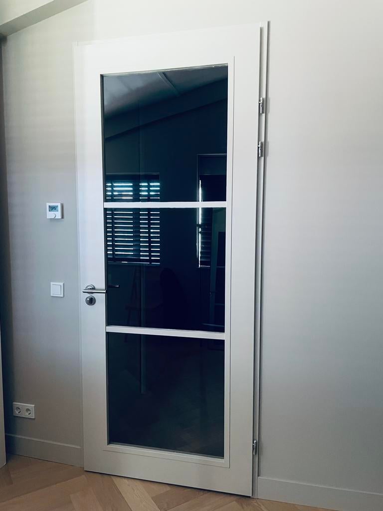 Svedex CN04 opdekdeur 93x230  - transparant glas, Doe-het-zelf en Verbouw, Deuren en Horren, Ophalen, 215 cm of meer, Binnendeur