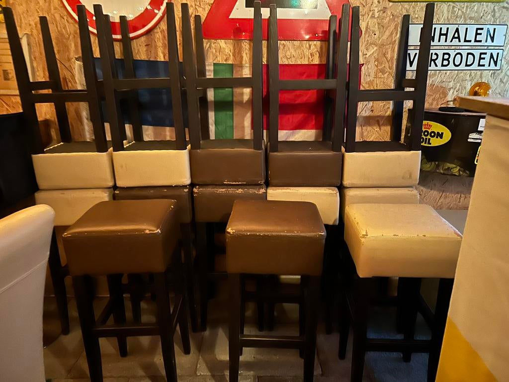 Nette Barkrukken, Huis en Inrichting, Barkrukken, Ophalen, 5 krukken of meer, Met voetsteun, 60 tot 90 cm