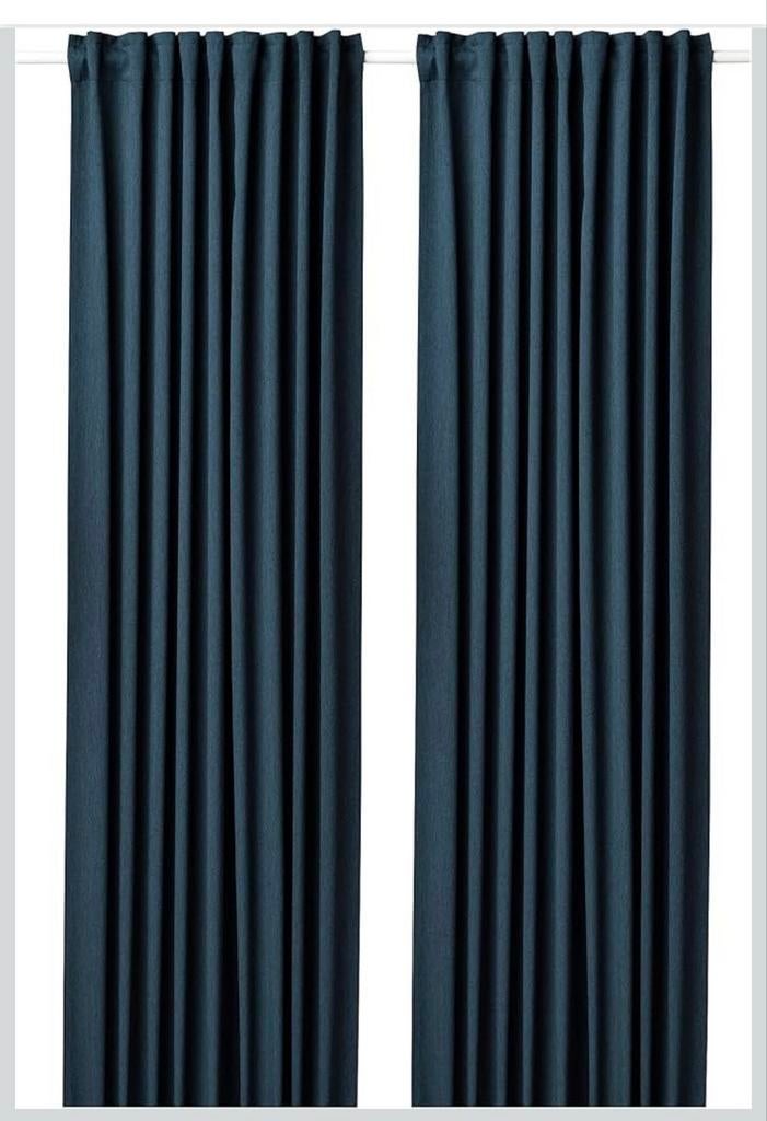 IKEA Verduisterende Gordijnen - Donkerblauw (Perfecte Staat), Huis en Inrichting, Stoffering | Gordijnen en Lamellen, Ophalen
