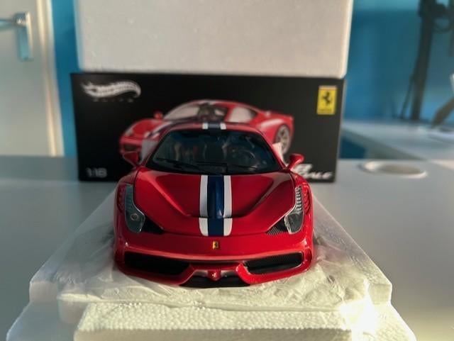 FERRARI 458 SPECIALE 1:18 HOT WHEELS ELITE, Ophalen of Verzenden, Zo goed als nieuw, Auto, Hot Wheels
