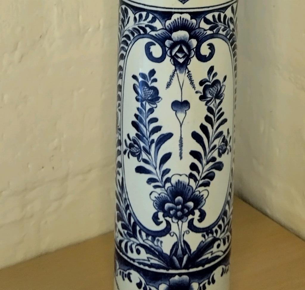 Lampenvoet Delfts blauwe cilindervaas, Huis en Inrichting, Overige materialen, Nieuw, Ophalen of Verzenden, Nvt