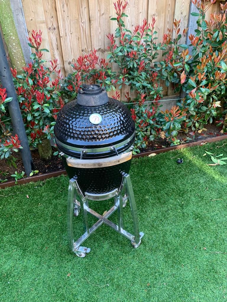 Te koop  kamado pelgrim bbq, Tuin en Terras, Houtskoolbarbecues, Ophalen, Gebruikt
