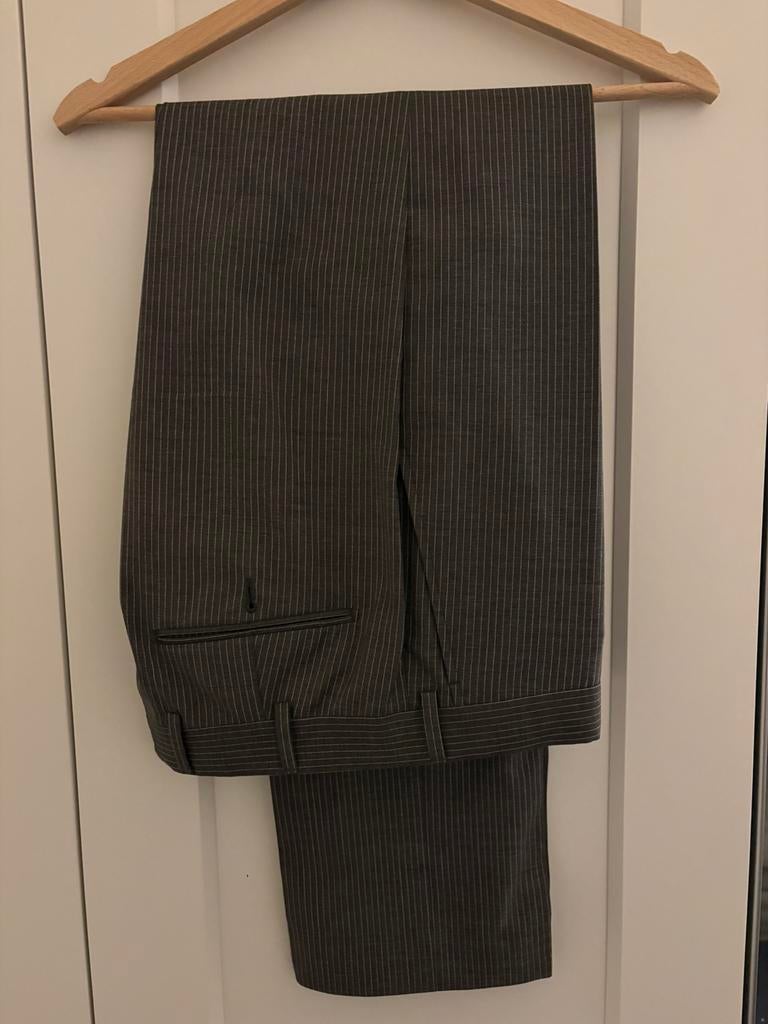 SuitSupply pantalon – 100% wol – krijtstreep – maat 46, Ophalen of Verzenden, Zo goed als nieuw, Maat 46 (S) of kleiner, Grijs