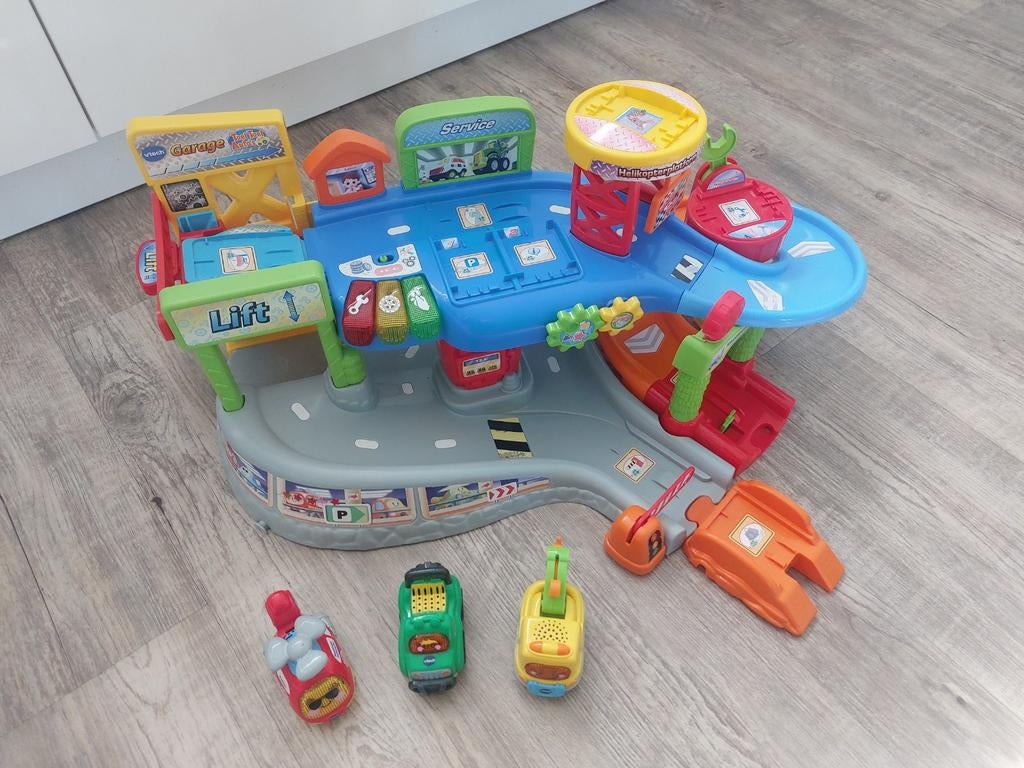 V-tech Garage Toet Toet Auto's met 3 auto's, Ophalen, Gebruikt, Jongen of Meisje