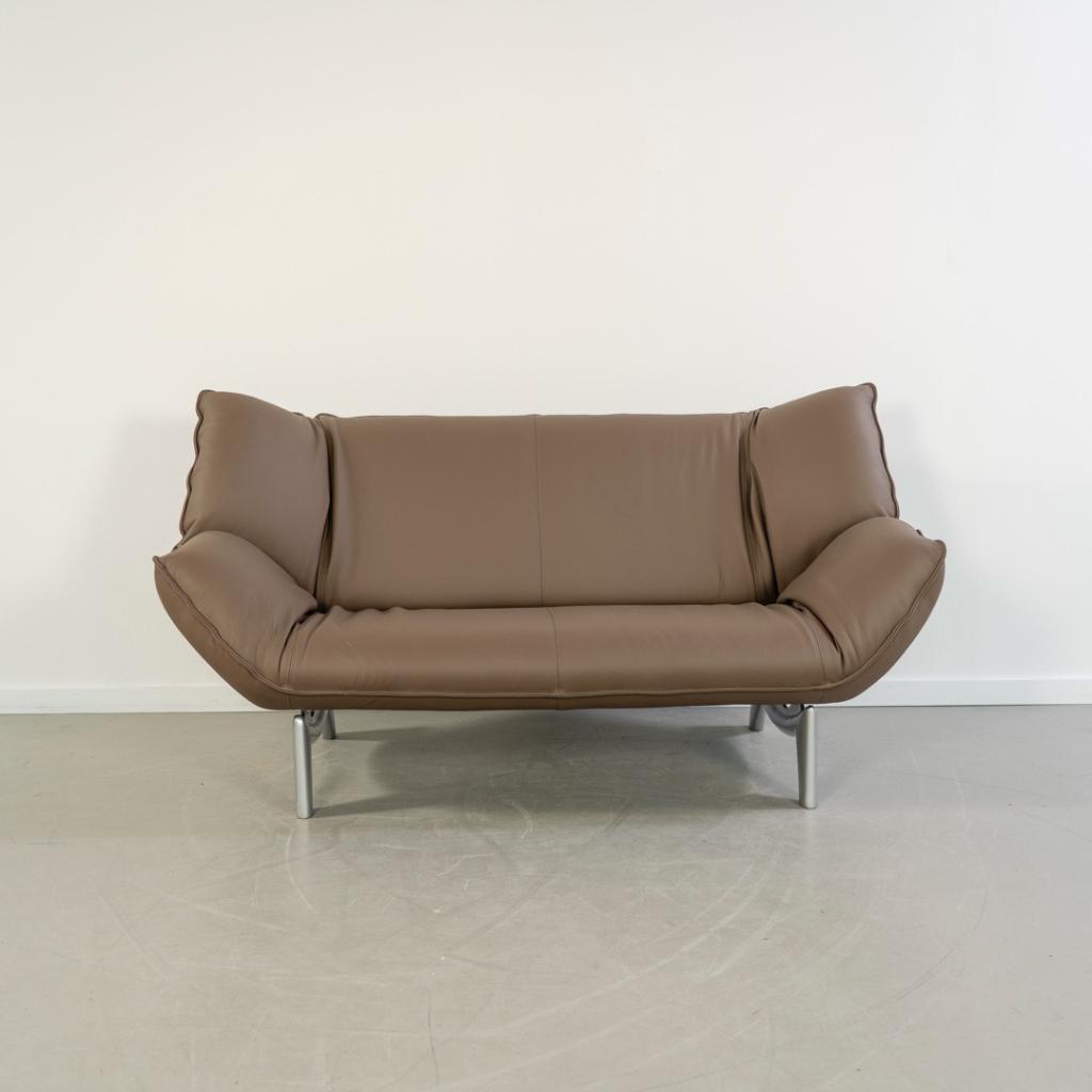 ACTIE!! 2x Leolux Tango 3-zits/223cm Bank Taupe - Gepolijst, Niet ingevuld, 150 tot 200 cm, Niet ingevuld, Driepersoons
