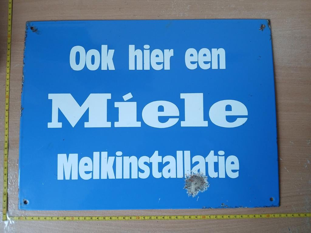 Emaille miele bord, Antiek en Kunst, Ophalen