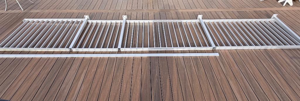 Aluminium (geannodiseerd) hekwerkdelen, Tuin en Terras, Tuinhekken en Hekwerk, Ophalen, Zo goed als nieuw, Aluminium, Spijlenhekwerk