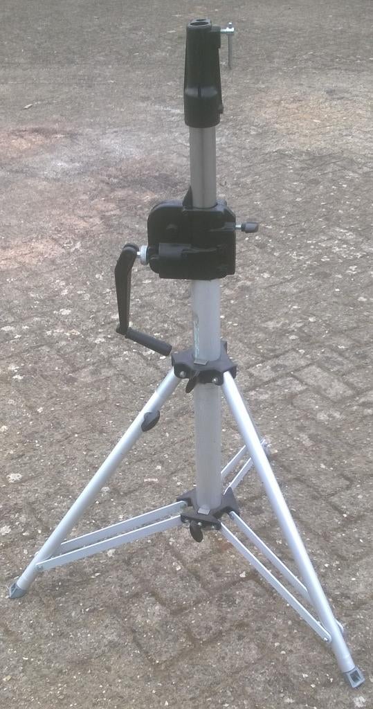 Statief wind-up, Instrumentstandaard, Licht of Laser, Ophalen of Verzenden, Zo goed als nieuw