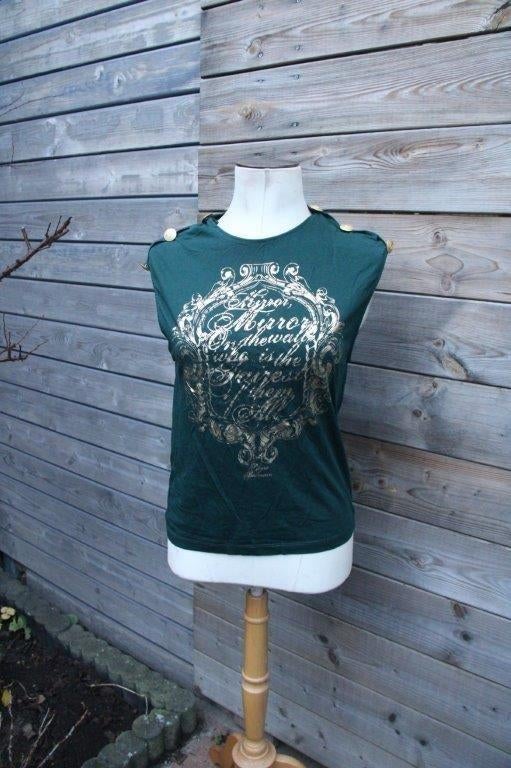 T-Shirt donkergroen Pierre Balmain mt 34 Opruiming Vaste pri, Ophalen of Verzenden, Pierre Balmain, Korte mouw, Maat 34 (XS) of kleiner