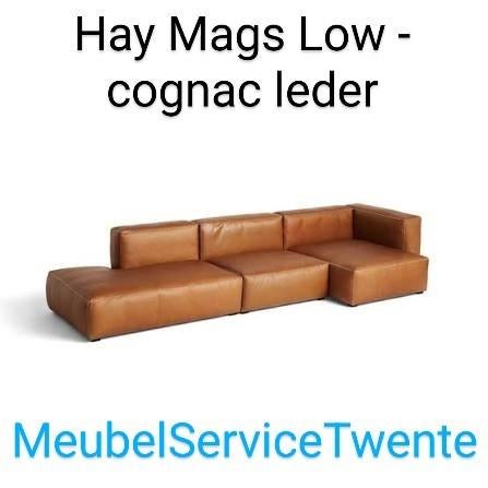 Hay Mags # gratis # hoekbank # Cognac leder, Ophalen, Gebruikt, Hoekbank, Driepersoons