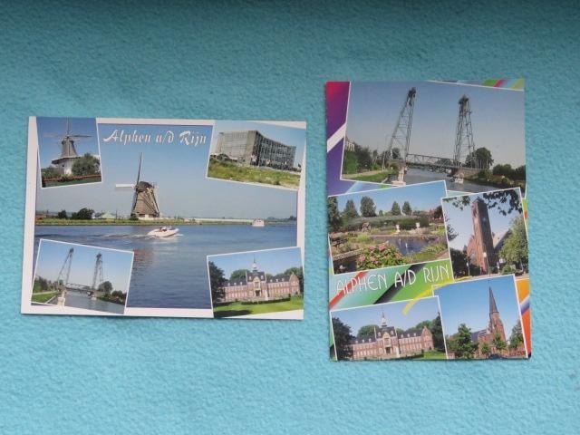 1 EURO OF GRATIS 2 oude ansichtkaarten Alphen aan den Rijn, Ophalen, 1980 tot heden, Ongelopen, Zuid-Holland