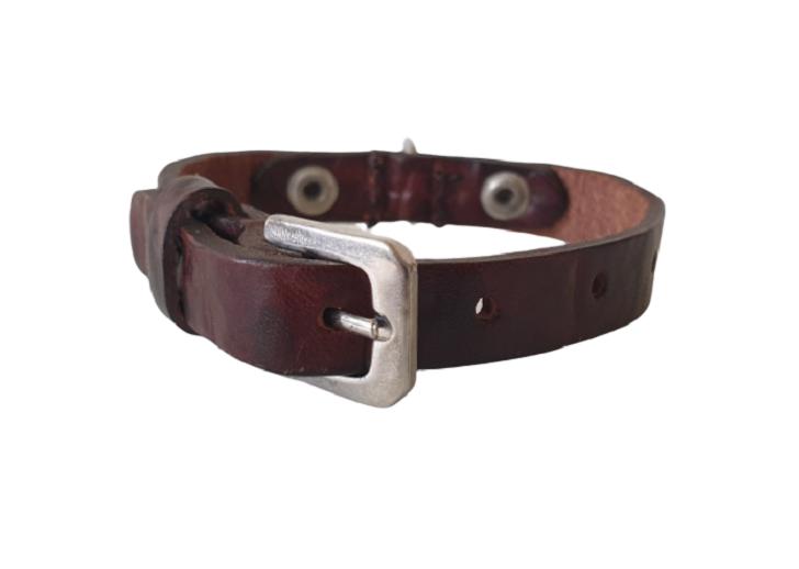 ALOKÉ Leren Halsband Bruin Croco Nekomtr 13,5-17,5 cm KOOPJE, Dieren en Toebehoren, Hondenhalsbanden en Penningen, Ophalen of Verzenden