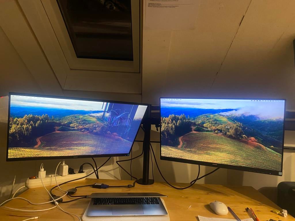 Philips monitor (2x) incl Sitecom USB-C naar HDMI adapter, Computers en Software, Monitoren, 60 Hz of minder, HDMI, Full HD, Ophalen of Verzenden