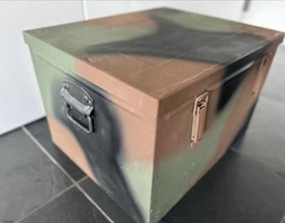Stoere legerkist - 25 euro, Huis en Inrichting, Ophalen, Minder dan 50 cm, 200 cm of meer, Zo goed als nieuw