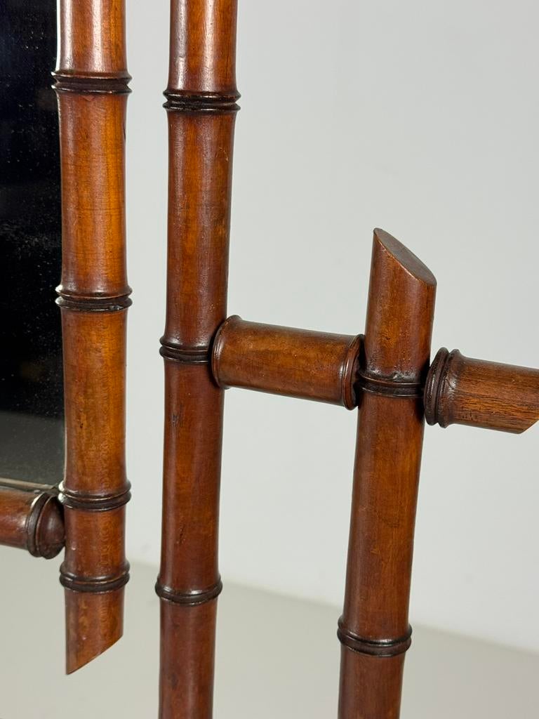 Faux Bamboo commode met spiegel, Ophalen, 50 tot 100 cm, Zo goed als nieuw, 3 of 4 laden