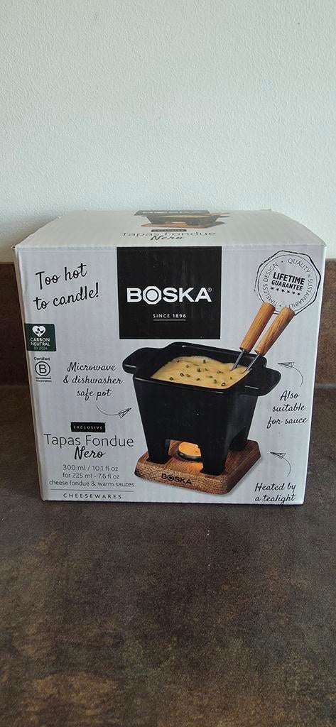 Boska kaasfondue, Ophalen of Verzenden, Zo goed als nieuw, Waxinelicht, Fondueset