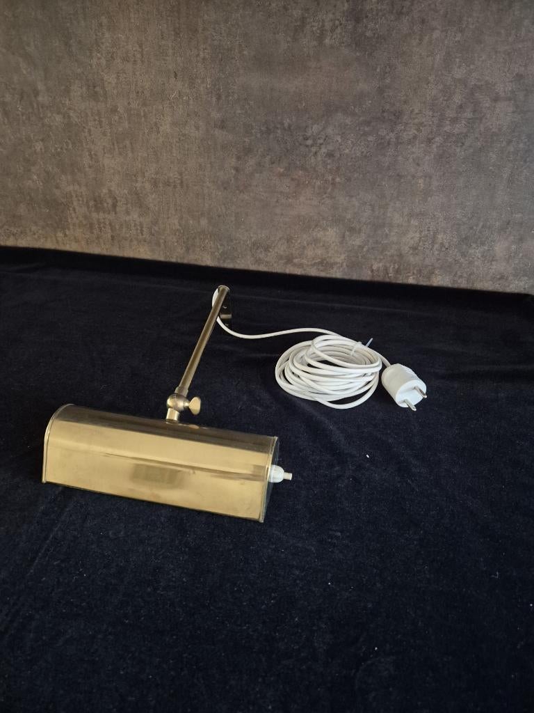 Vintage - Wandlamp - Schilderijlamp - Groot Model - Messing*, Ophalen of Verzenden, Gebruikt, Metaal, VINTAGE