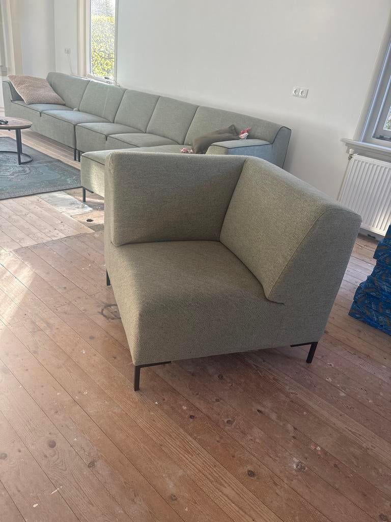 Montel Hoekelement Lichtgroen, Ophalen, Gebruikt, Eenpersoons, Hoekbank