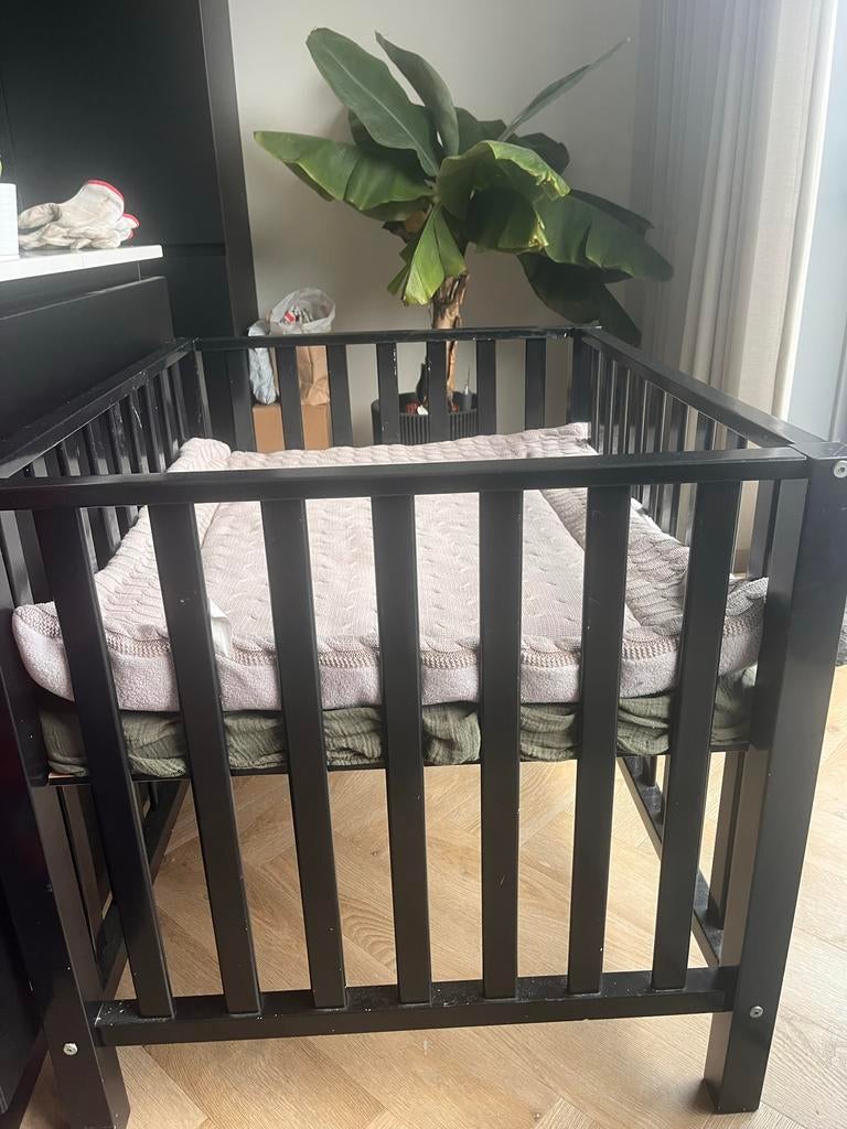 Bopita box zwart 100x80 cm, Kinderen en Baby's, Boxen, Ophalen, Gebruikt, Boxkleed, Rechthoekig